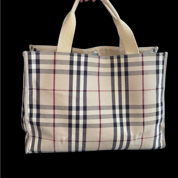 Burberry beige house check canvas handbag - Picture 3 of 11